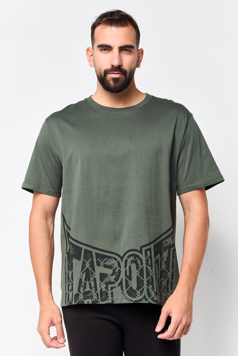 TapouT Men Sportswear Fit Short Sleeve Outdoor T-Shirt, Thyme - Image 1