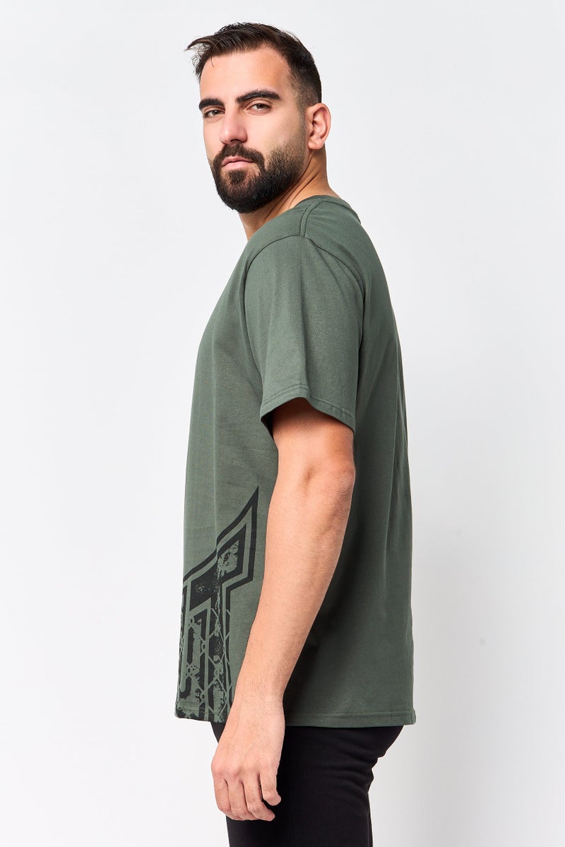 TapouT Men Sportswear Fit Short Sleeve Outdoor T-Shirt, Thyme - Image 3