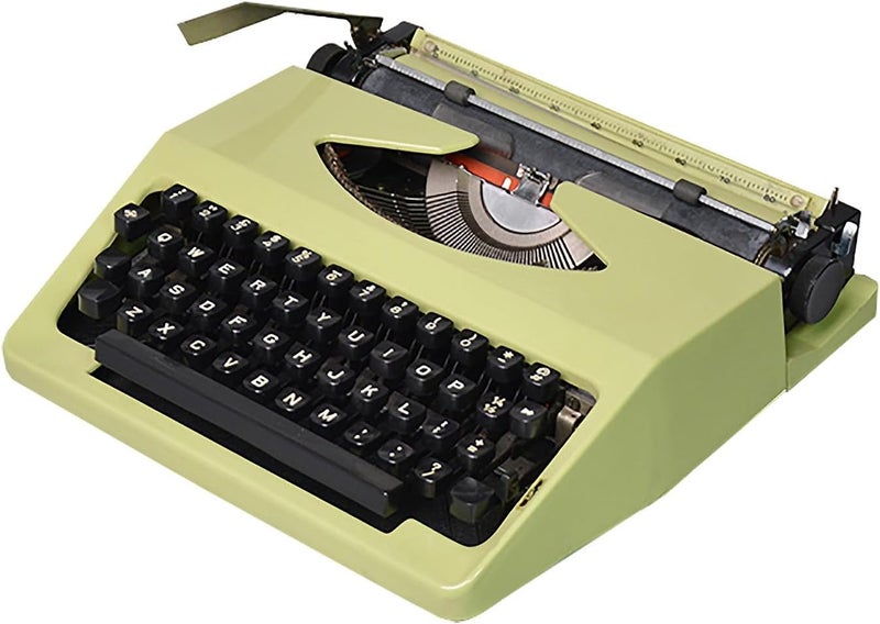 Traditional Typewriter,Retro Style Manual Typewriter for Writers,Portable Classic Word Processor,Old Style,Vintage Fonts for Home and Office Use,Gift Giving,Typing Letters,Cards(Green) - Image 1