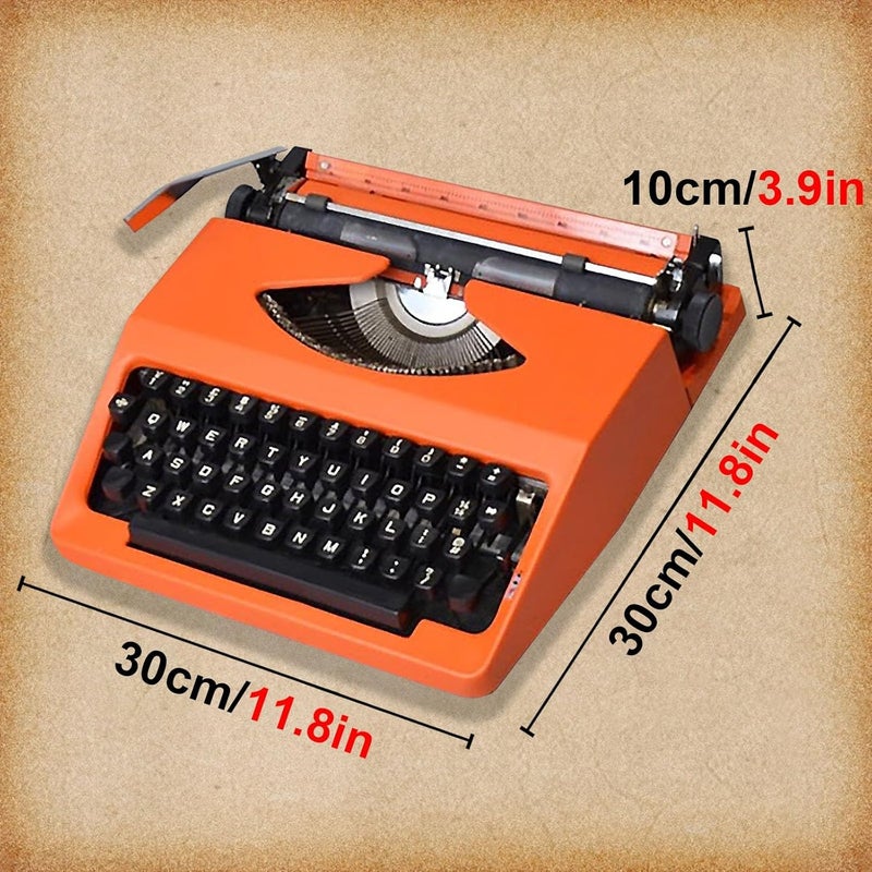 Traditional Typewriter,Retro Style Manual Typewriter for Writers,Portable Classic Word Processor,Old Style,Vintage Fonts for Home and Office Use,Gift Giving,Typing Letters,Cards(Green) - Image 2