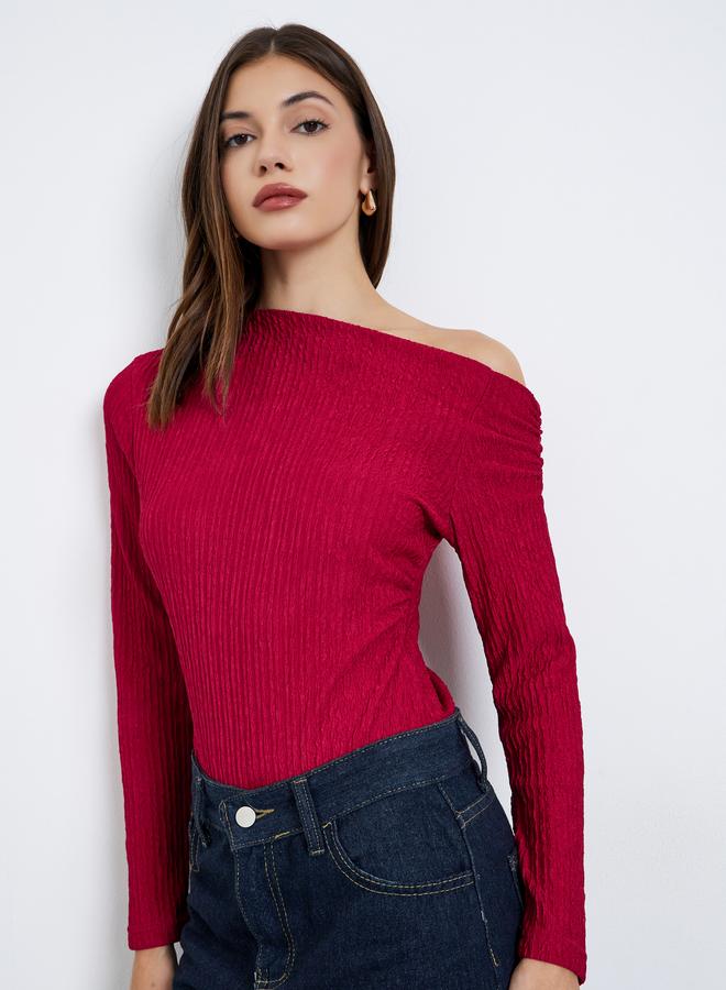 ستايلي بودي سوت بتفاصيل كتف واحد - Image 3