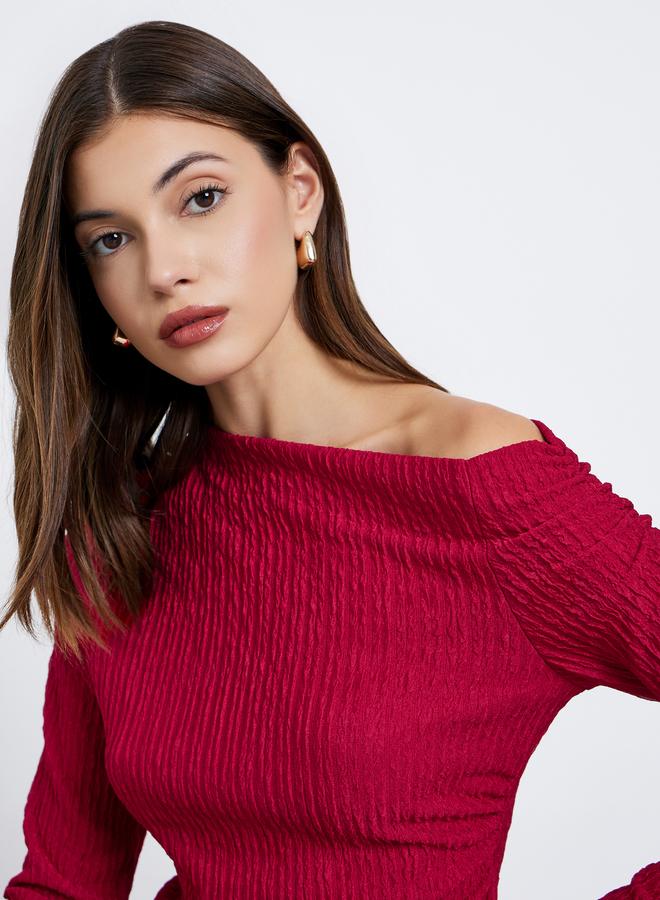 ستايلي بودي سوت بتفاصيل كتف واحد - Image 1