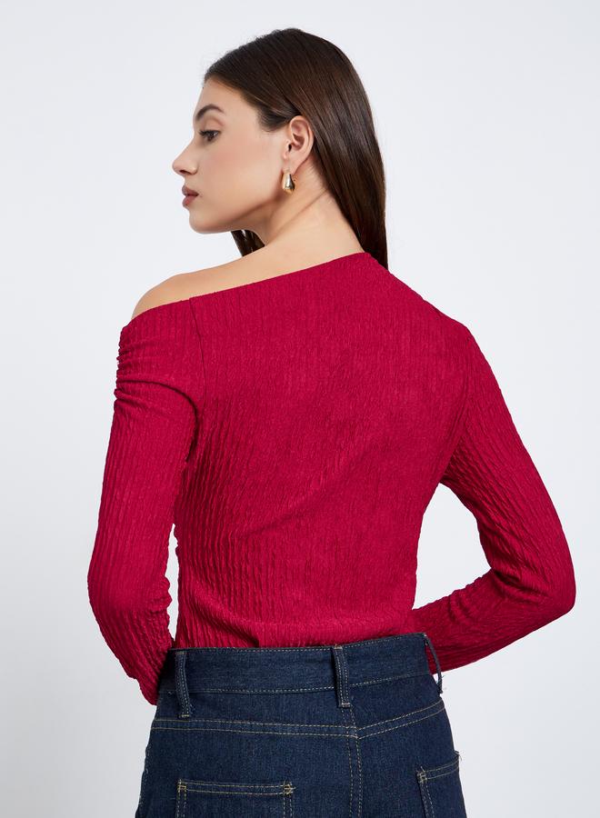 ستايلي بودي سوت بتفاصيل كتف واحد - Image 5