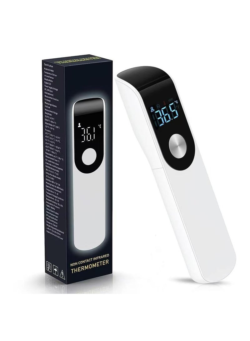 MileMelo Non Contact Infrared Forehead and Ear Thermometer for Adults and Children Digital Thermometer with Child Mode Fever Alarm Silent Mode Memory Function Fast and Accurate (White) - Image 1