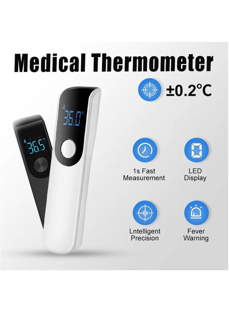 MileMelo Non Contact Infrared Forehead and Ear Thermometer for Adults and Children Digital Thermometer with Child Mode Fever Alarm Silent Mode Memory Function Fast and Accurate (White) - Image 3