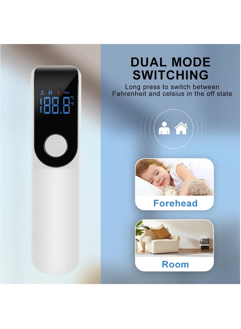 MileMelo Non Contact Infrared Forehead and Ear Thermometer for Adults and Children Digital Thermometer with Child Mode Fever Alarm Silent Mode Memory Function Fast and Accurate (White) - Image 5