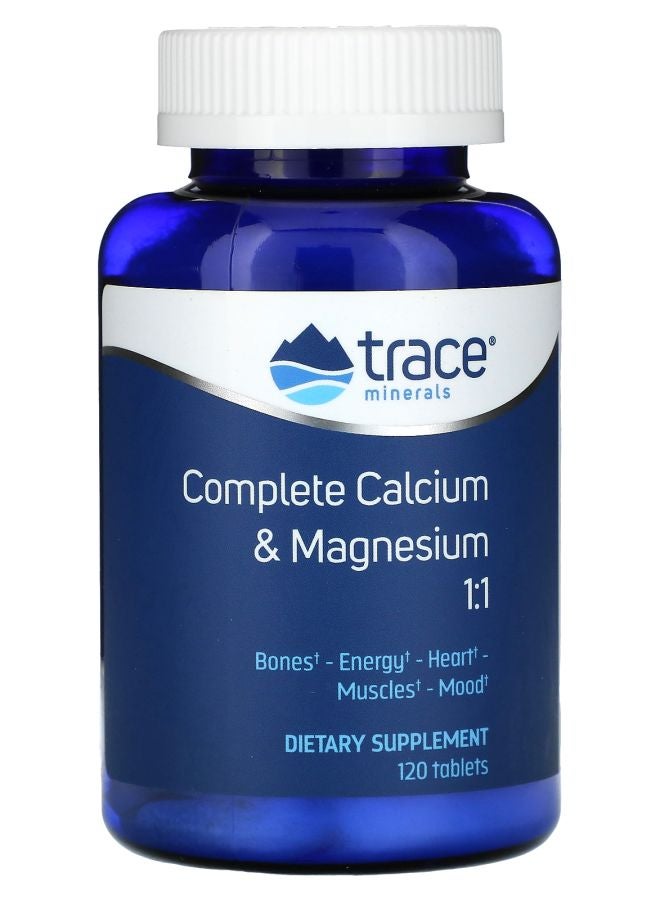 Trace Minerals Complete Calcium & Magnesium 1:1 120 Tablets