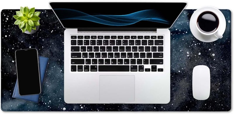 SSOIU Extended Gaming Mouse Pad (35.5x15.7 in) Dark Starry Deep Space Desk Mat, Cute Galaxy Desk Pad - Image 4