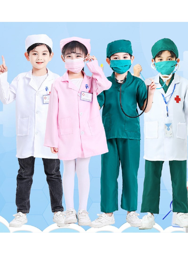 Gasin Children's Doctor's Gowns, Children's Scrubs, Children's COS Gowns, Children's Surgical Gowns, Cosplay Costumes - Image 3