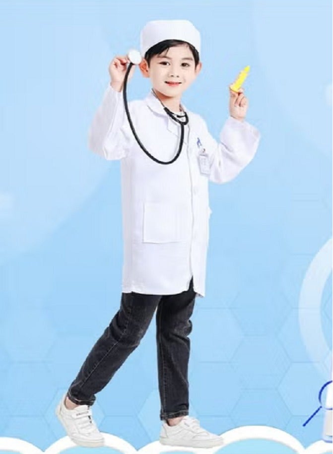 Gasin Children's Doctor's Gowns, Children's Scrubs, Children's COS Gowns, Children's Surgical Gowns, Cosplay Costumes - Image 1