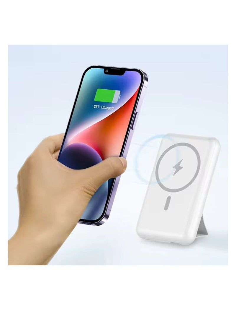 سيلي MagSafe Wireless Power Bank 10000 Mah, 15W USB-C to USB-C output Works With Iphone 15/14/13 Samsung S23 S22 Android and All other Magsafe Support Devices - Image 2