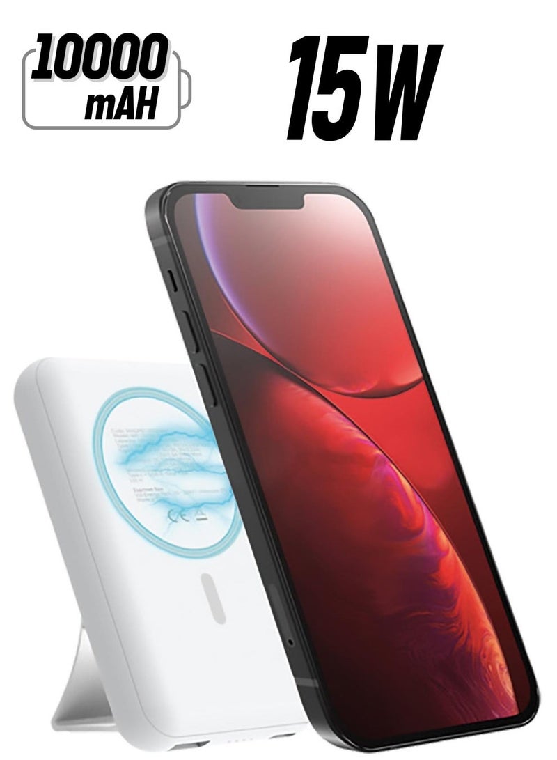 سيلي MagSafe Wireless Power Bank 10000 Mah, 15W USB-C to USB-C output Works With Iphone 15/14/13 Samsung S23 S22 Android and All other Magsafe Support Devices - Image 1