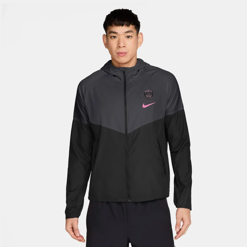 Nike Black Men's Paris Saint-Germain City Side Running Jacket for Men | Best Price UAE