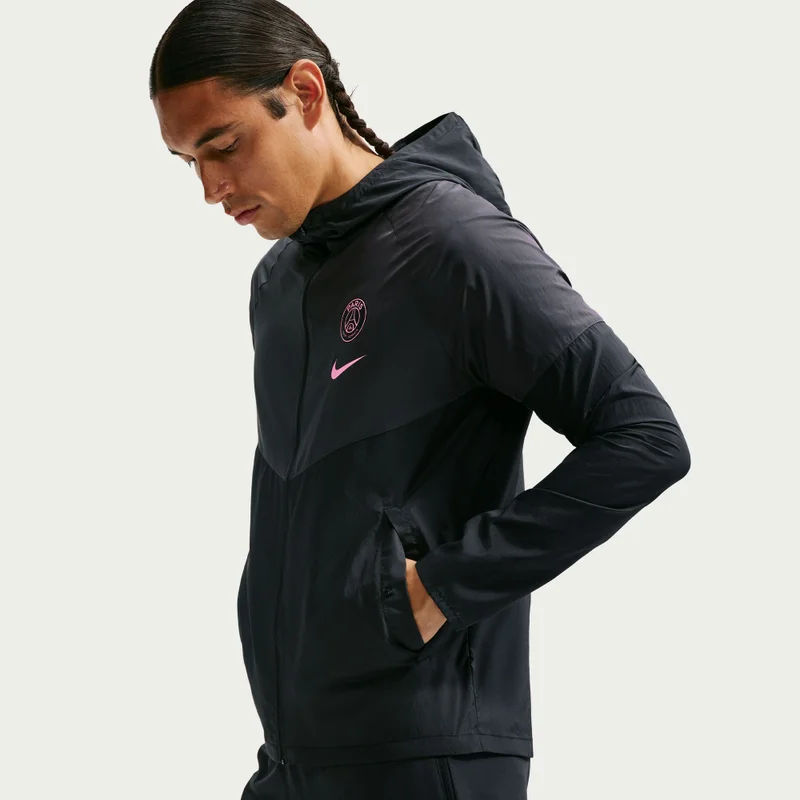 Nike Black Men's Paris Saint-Germain City Side Running Jacket for Men | Best Price UAE