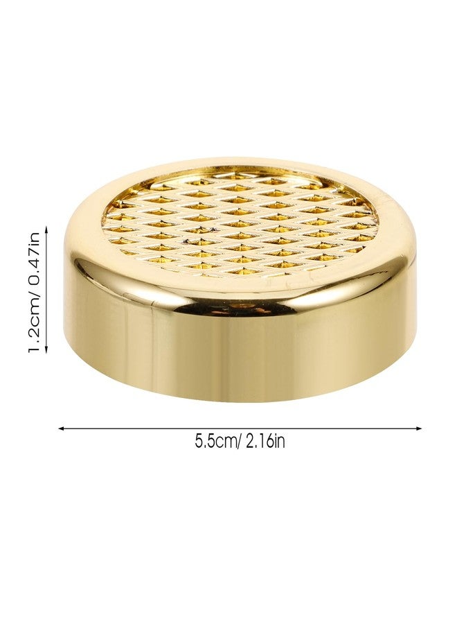 Hemoton 3Pcs Golden Round Humidifier for Humidor, Abs Sponge Humidification Accessory, Optimal Moisture Control for Home Use - Image 3