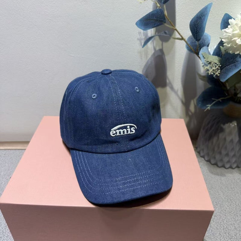 Emis Korean Style Unisex Fashionable Casual Baseball Cap with Letter E - Versatile and Trendy - Image 1