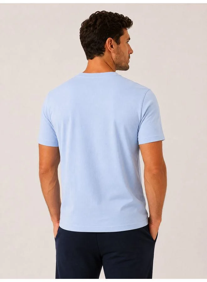 Mohuki Light Blue Cotton T-Shirt for Men | Best Price UAE