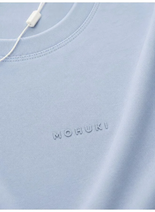 Mohuki Light Blue Cotton T-Shirt for Men | Best Price UAE