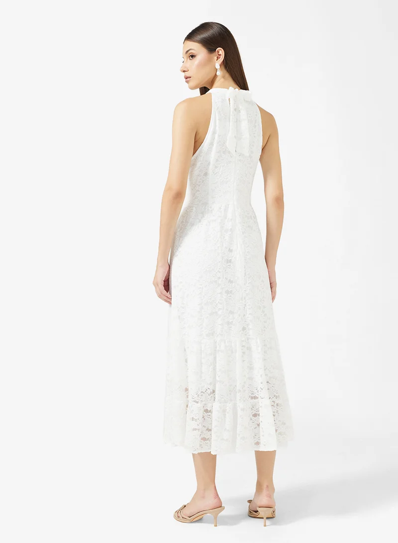 ELLA Halter Neck Lace Dress