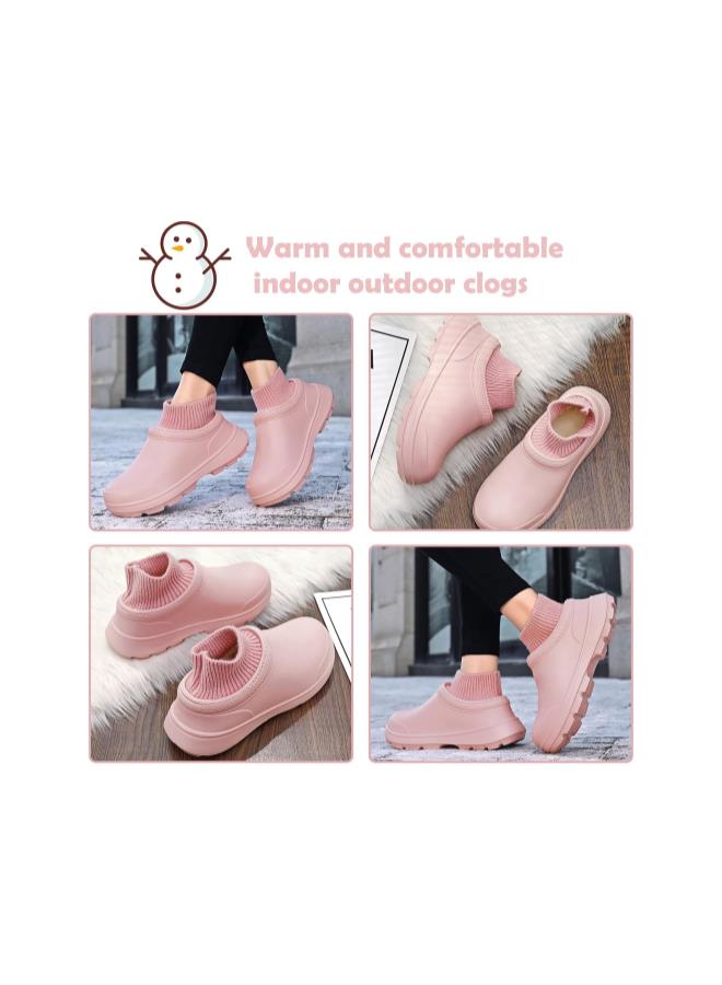 silvercnc Fur Lined Clogs Waterproof Non-Slip Outdoor Slippers for Women | Winter Garden Shoes Warm House Slippers Indoor Outdoor Mules - Image 3