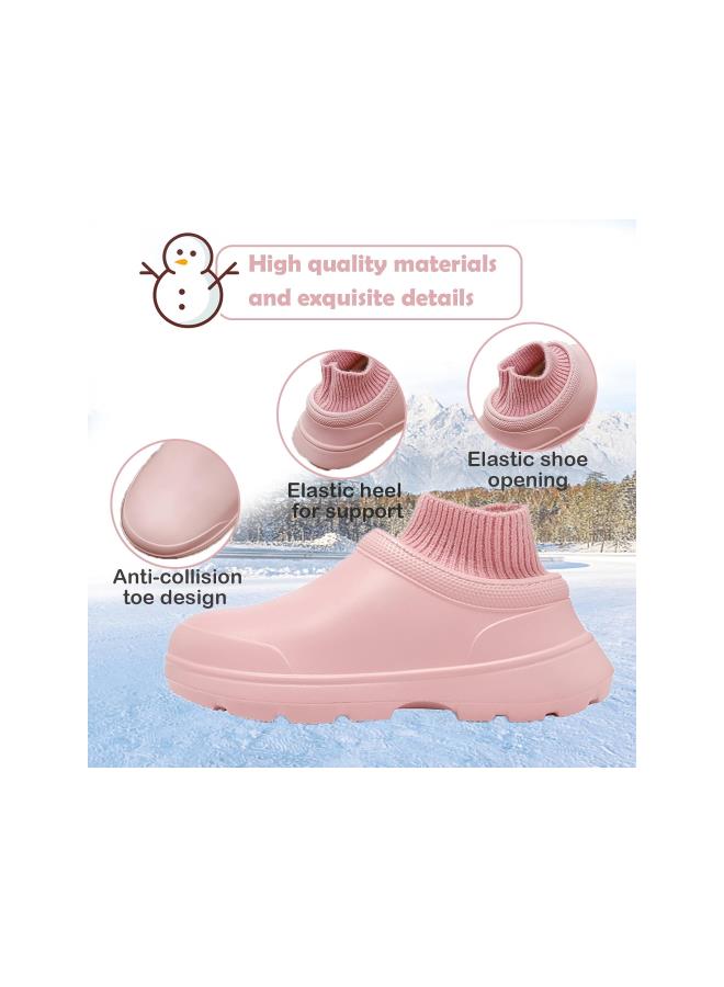 silvercnc Fur Lined Clogs Waterproof Non-Slip Outdoor Slippers for Women | Winter Garden Shoes Warm House Slippers Indoor Outdoor Mules - Image 5