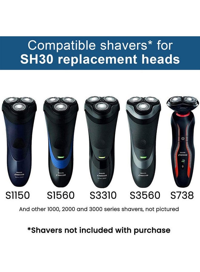 innobeaut Sh30 Replacement Heads For Philips Norelco Series 3000 2000 1000 Shavers And S738 Click And Style Closecut Sh30 Shaving Heads Razor Blades For S1560 - Image 4