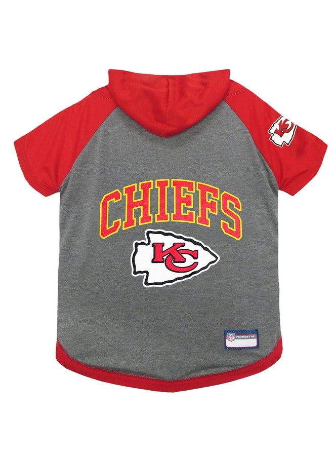 Pets First Pets First KCC-4044-XS NFL Kansas City Chiefs Hoodie for Dogs & Cats. | NFL Football Licensed Dog Hoody Tee Shirt, X-Small| Sports Hoody T-Shirt for Pets | Licensed Sporty Dog Shirt. - Image 1