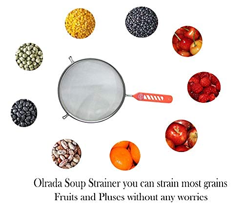 Olrada Stainless Steel Soup Juice Strainer, Liquid Filter Strainer Wire Sieve with Handle for Kitchen 5.6" Diameter - Image 5
