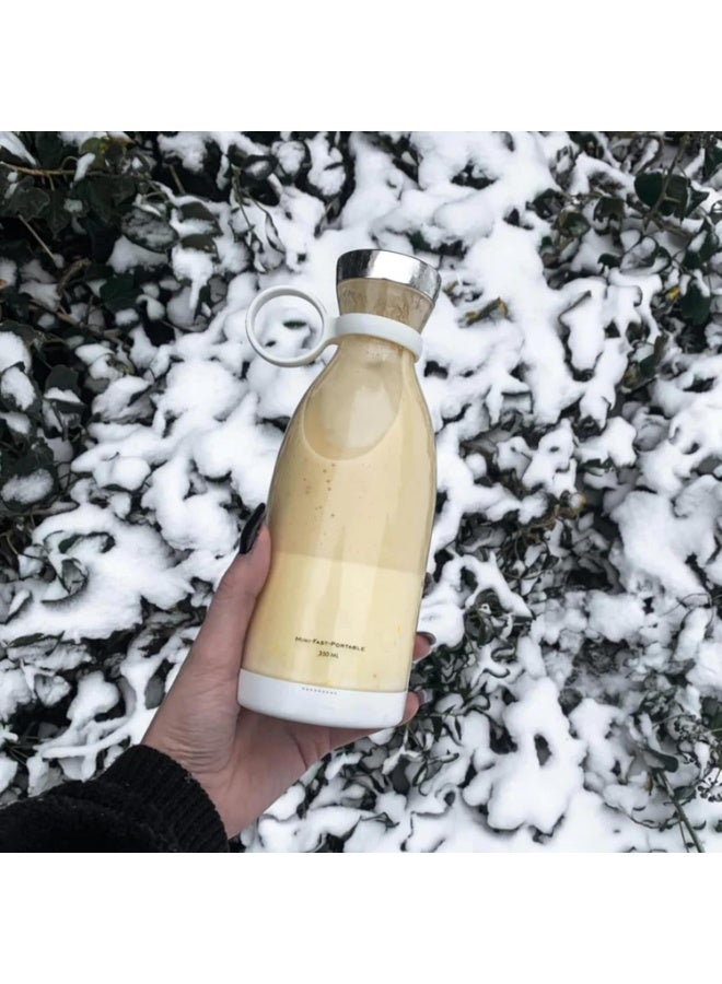 Gonice Portable Blender for Shakes and Smoothies with 350ml Travel Cup and Lid,Durable Stainless Steel Blades for Juice Blending Performance, White - Image 2