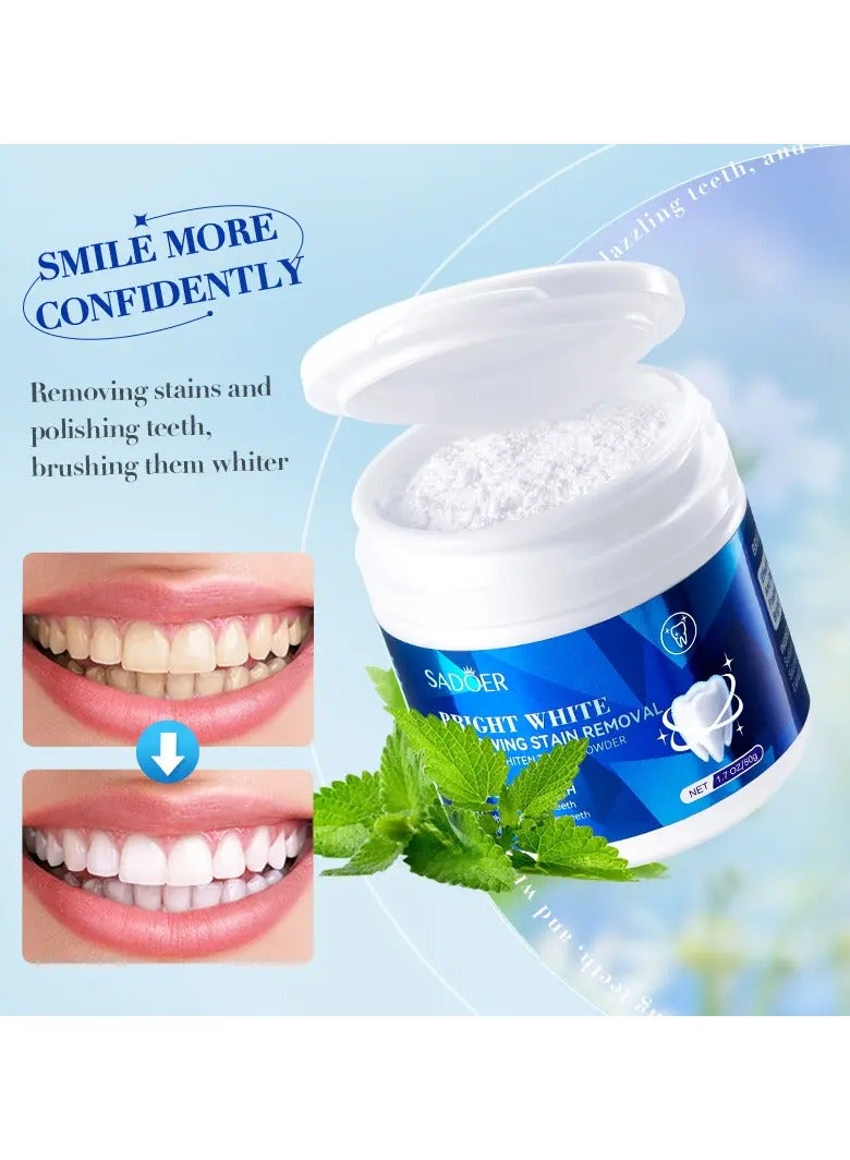 SADOER Oralhoe mint tooth powder, gentle ingredients fresh and clean teeth stains clean care teeth tooth powder - Image 1