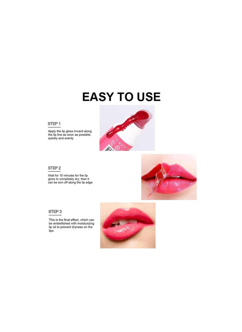 Generic - Tattoo Peel Off Lip Stain - Matte Lip Tint Waterproof Long Lasting Lip Gloss for Women (6pcs) - Image 1