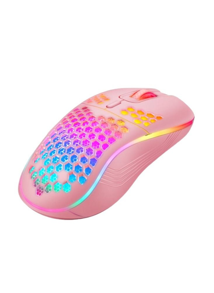Datazone Wired RGB Gaming Mouse Pink  - Image 2