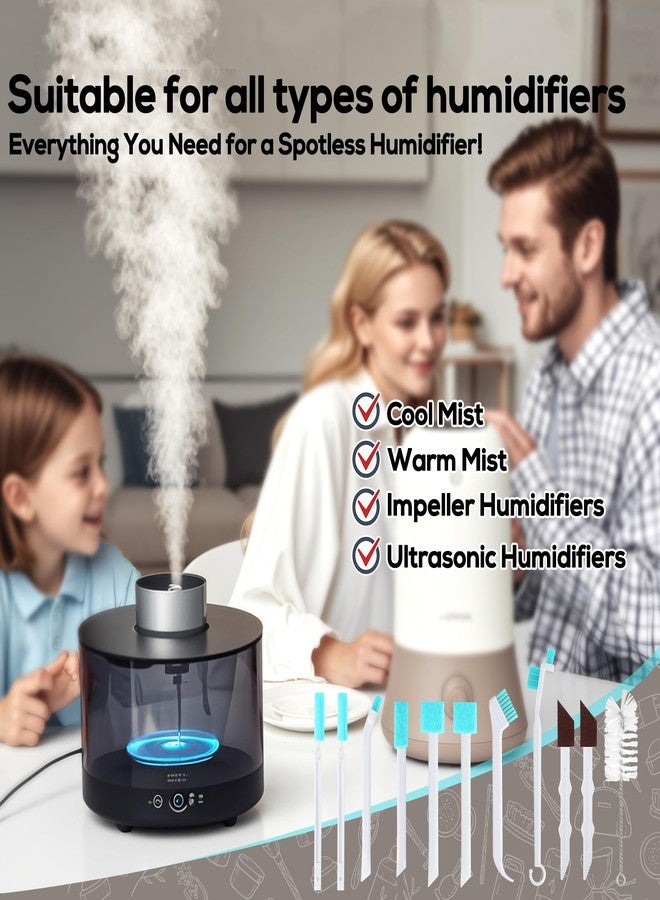 XANGNIER 11 Pcs Humidifier Cleaner Brush Set – Small Detail Cleaning Brushes for Crevices, Gaps, Corners, Keyboard, Bottle, Tiles, and Tight Spaces – Household & Travel Cleaning Tools - Image 2