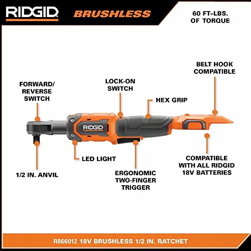 Pacroban,18V Brushless Cordless 3/8 in. Ratchet (Tool Only) - Image 2