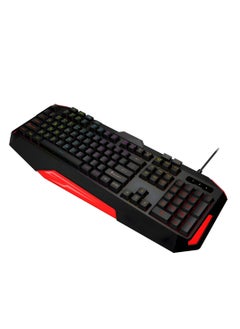 Generic Gaming Keyboard, 7-Color Backlighting, Rubber Dome Switches, Ergonomic Design with Wrist Support-BLACK.  - Image 3