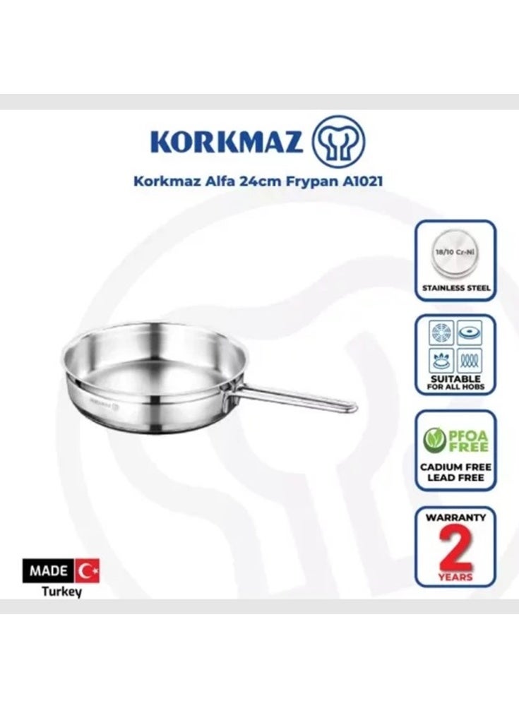 Korkmaz High-quality stainless steel frying pan from Korkmaz size 26 cm  - Image 5