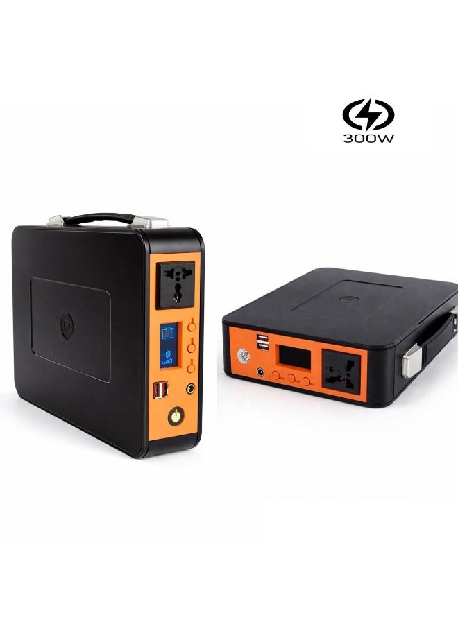 Fonemi Portable Outdoor Power Station 300W Battery Generator with AC Socket, USB Charging Ports, LED Display & Solar Charging Support – Camping, Emergency Backup, Travel Power Supply - Image 1