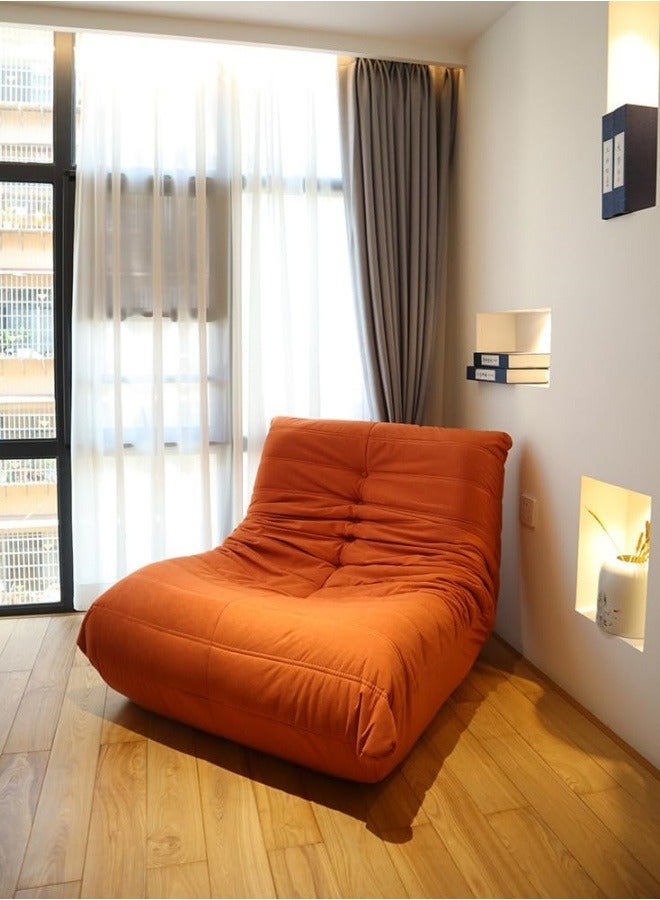 GGEROU Rocking Chair,Lounge Chair,Velvet Lounge Chair,Lazy Sofa Chair,Reading Chair Balcony Rocking Chair,for Relaxation in Living Room,Bedroom or Balcony,90 * 100 * 70cm Orange - Image 5
