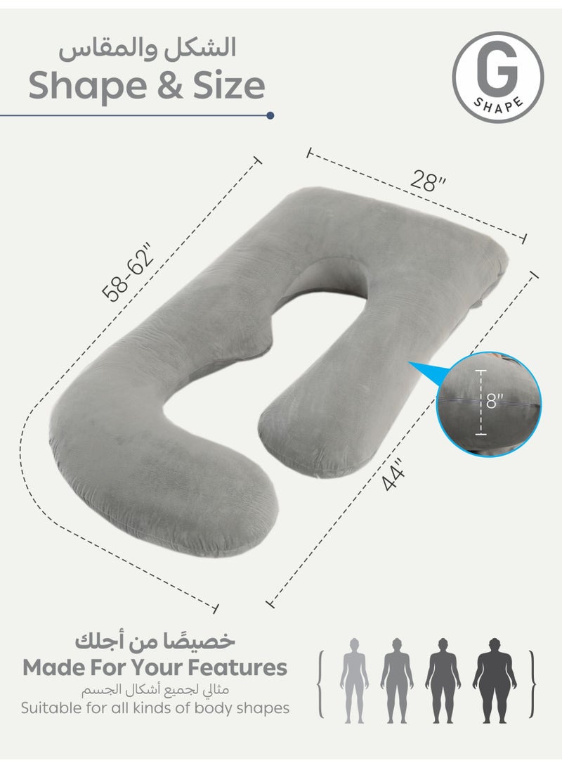 دوناتيلا وسادة الحمل دعم الظهر والوركين والساقين والبطن صوف ناعم لون بيج  - Image 2