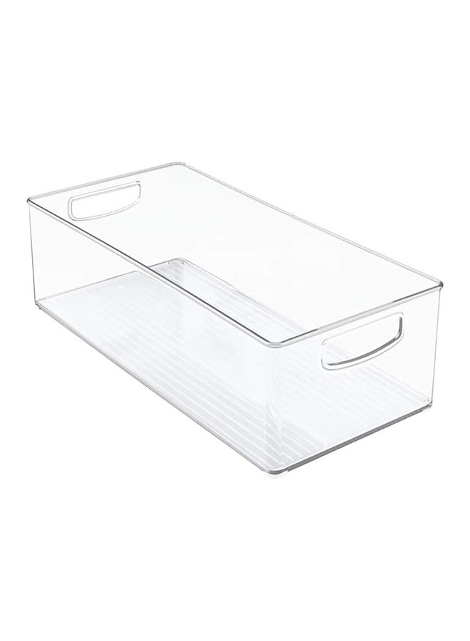 Idesign Fridge Organiser Stackable Storage Container With Handles Extra Large Bpa-Free Clear Drawer Organizer For Kitchen Fridge And Refrigerator Practical Organization For Kitchen