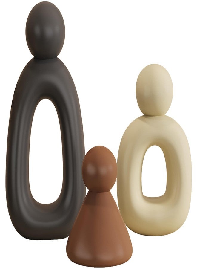 XINXUAN XGZY Abstract Three Sculptures - Minimalist Home Decoration, Modern Living Room Character Design, Desktop Decoration, Neutral Resin Art, Meaningful Home Gifts ﻿ - Image 1