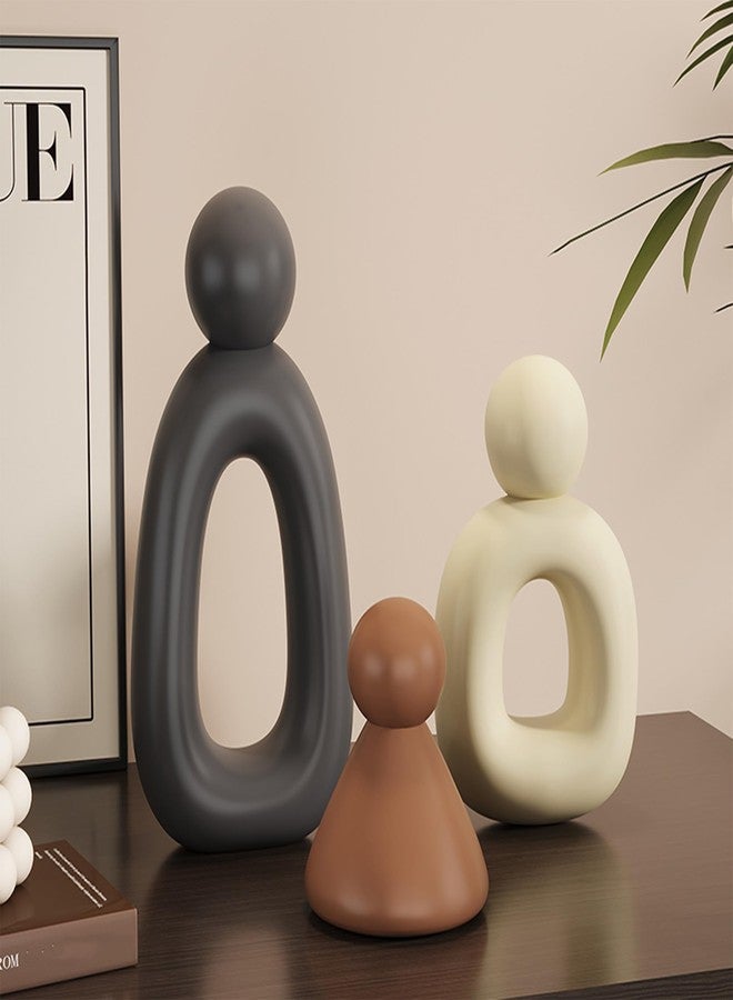 XINXUAN XGZY Abstract Three Sculptures - Minimalist Home Decoration, Modern Living Room Character Design, Desktop Decoration, Neutral Resin Art, Meaningful Home Gifts ﻿ - Image 3