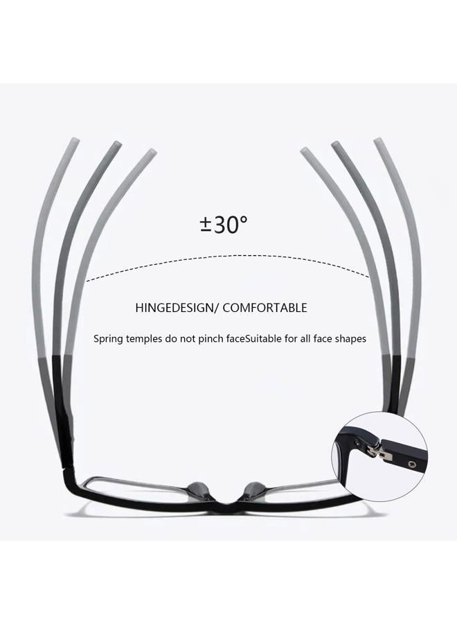 MIRYEA Photochromic Progressive Multifocus Reading Sunglasses Spring Hinges Blue Light Blocking Computer Glasses UV400 Protection Multifocal Transition Sun Readers Anti Glare Shades Eyeglasses Eyewear - Image 2