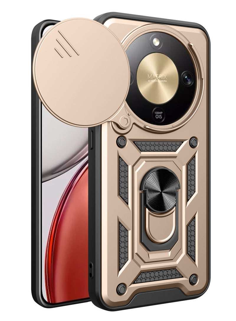 general Compatible with Honor X9d 5G Case, with Slide Camera Cover Heavy Duty Military Grade Shockproof Magnetic Ring Holder Kickstand Case