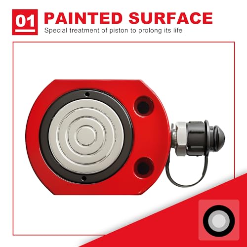 BIG RED ATRB2030R Torin Power Hydraulic Ram Cylinder Jack: Single-Acting Mini Jack, 2.44" Stroke for Shipbuilding, Bridge, Construction, Precision Machinery, Small Spaces - 30 Ton (60,000 lb) Capacity - Image 2