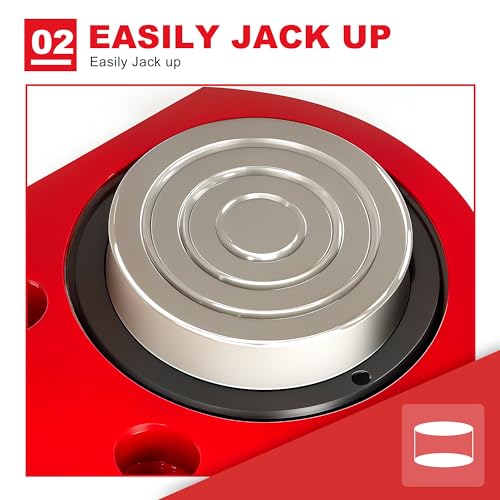 BIG RED ATRB2030R Torin Power Hydraulic Ram Cylinder Jack: Single-Acting Mini Jack, 2.44" Stroke for Shipbuilding, Bridge, Construction, Precision Machinery, Small Spaces - 30 Ton (60,000 lb) Capacity - Image 3