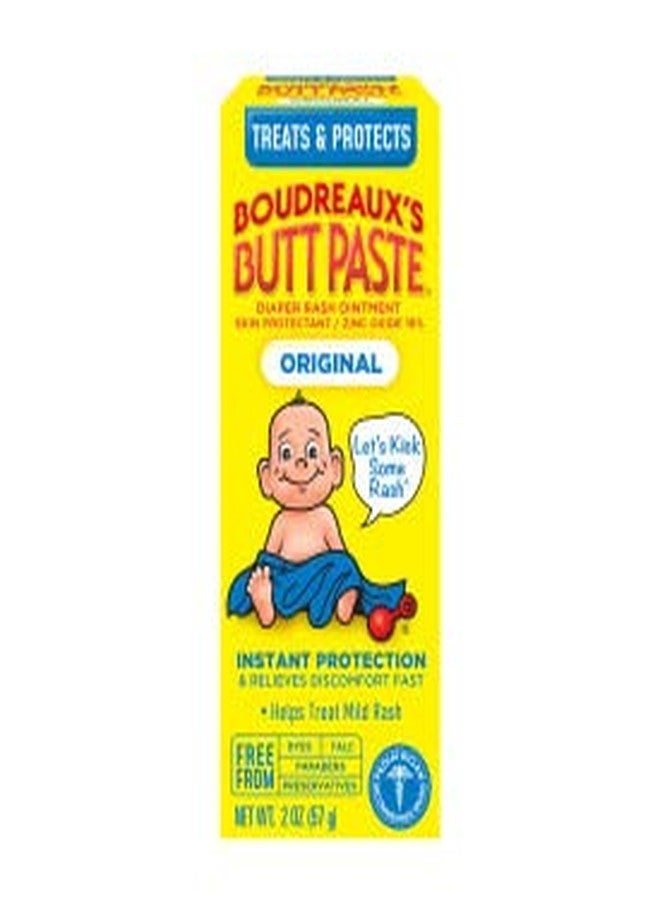 Boudreaux's Butt Paste Original Diaper Rash Cream, Ointment for Baby, 2 oz Tube (Pack of 2) - Image 2