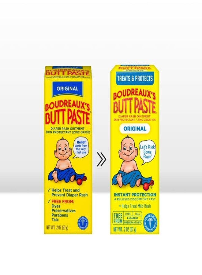 Boudreaux's Butt Paste Original Diaper Rash Cream, Ointment for Baby, 2 oz Tube (Pack of 2) - Image 3