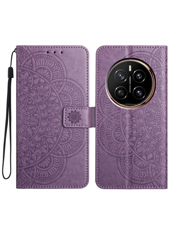 اس-توب جراب هاتف Honor Magic7 من الجلد المنقوش بالزهور - Image 1