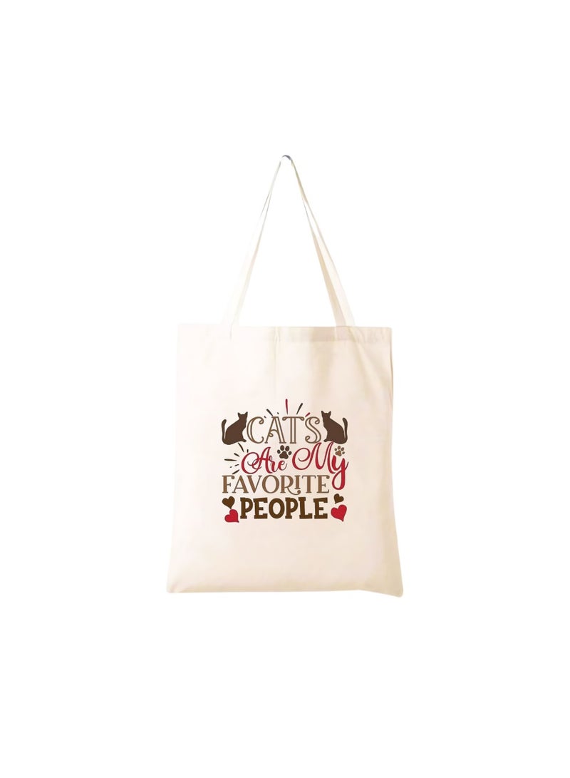 PRINTSHOP4ME International Cat Day Cotton Tote Bag–Eco-Friendly,Reusable Bag|Durable With Cat-Themed Design|Ideal For Daily,Travel And Gifts Cat Lovers - Image 1